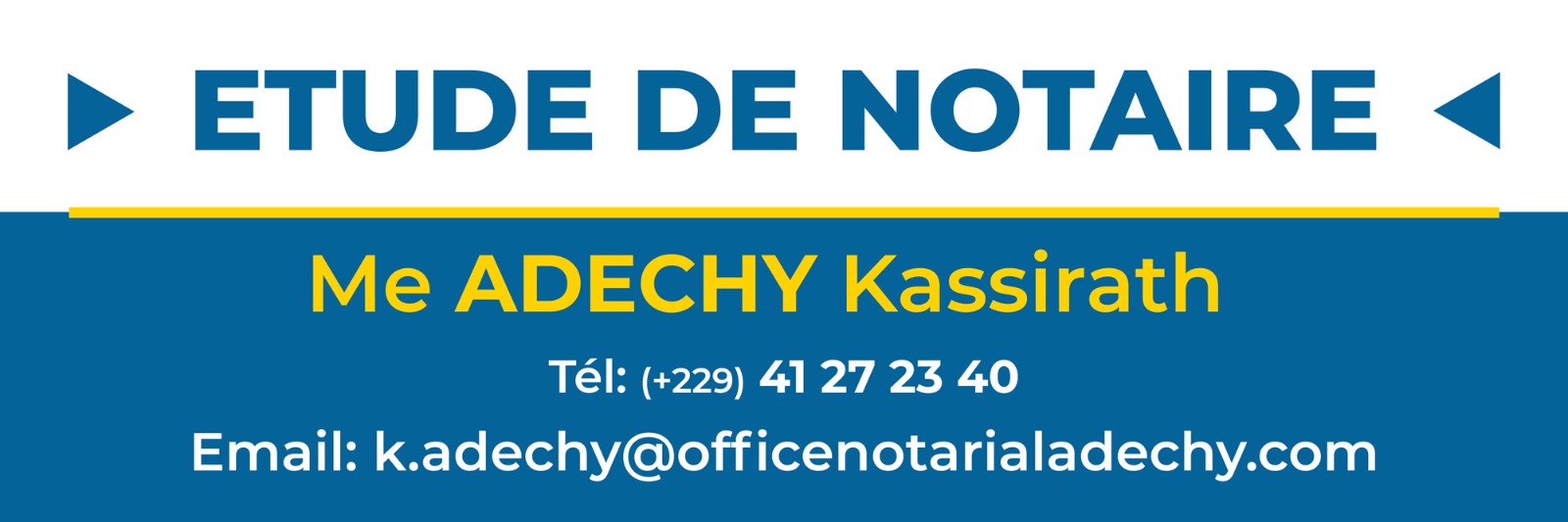 ETUDE DE NOTAIRE - Me ADECHY Kassirath